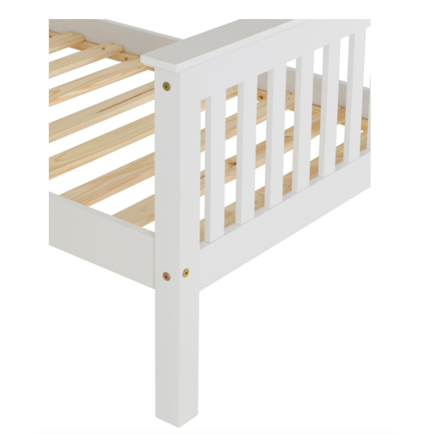 Monaco High Foot End Single Bed Finished in White