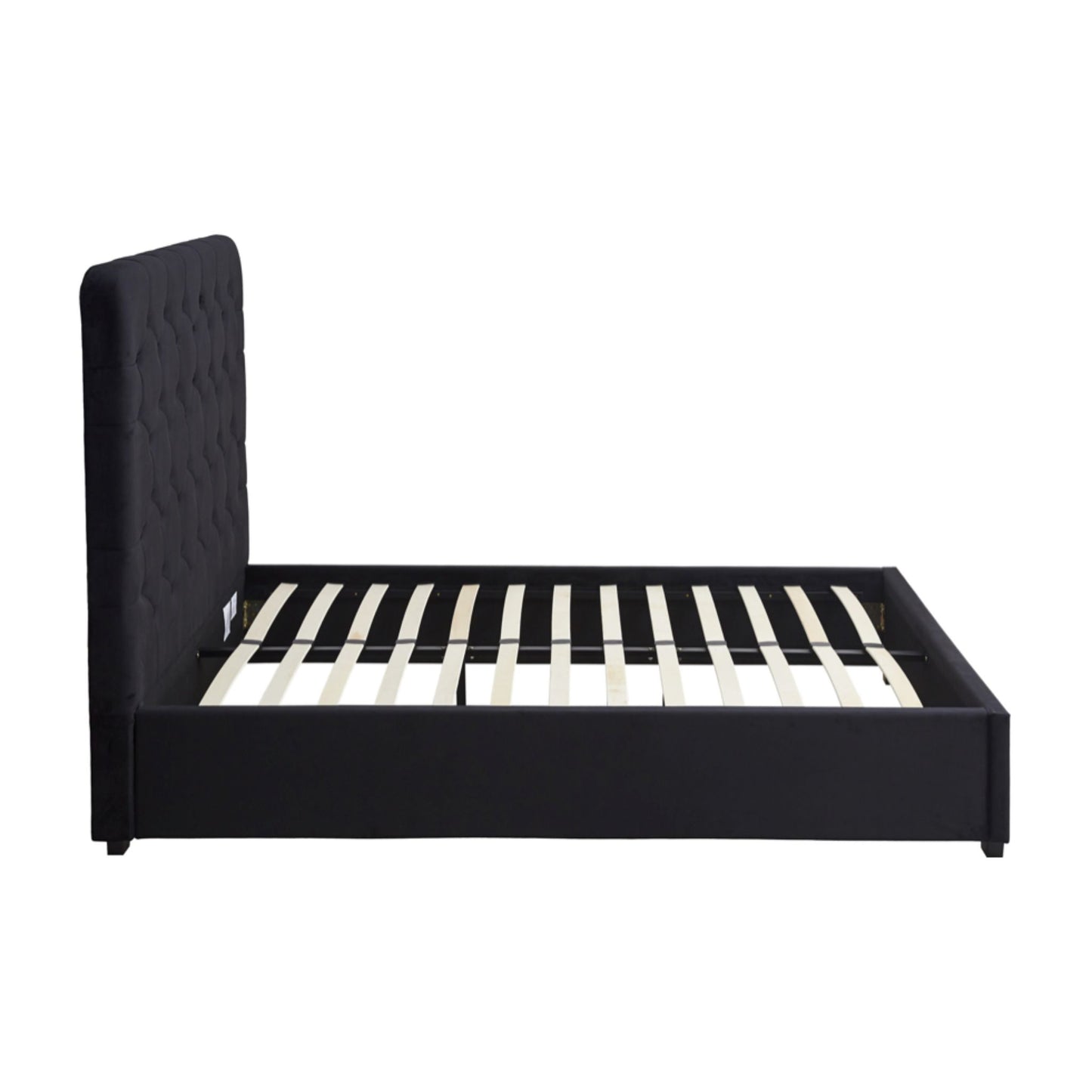 Madison Black Velvet 5Ft Bed