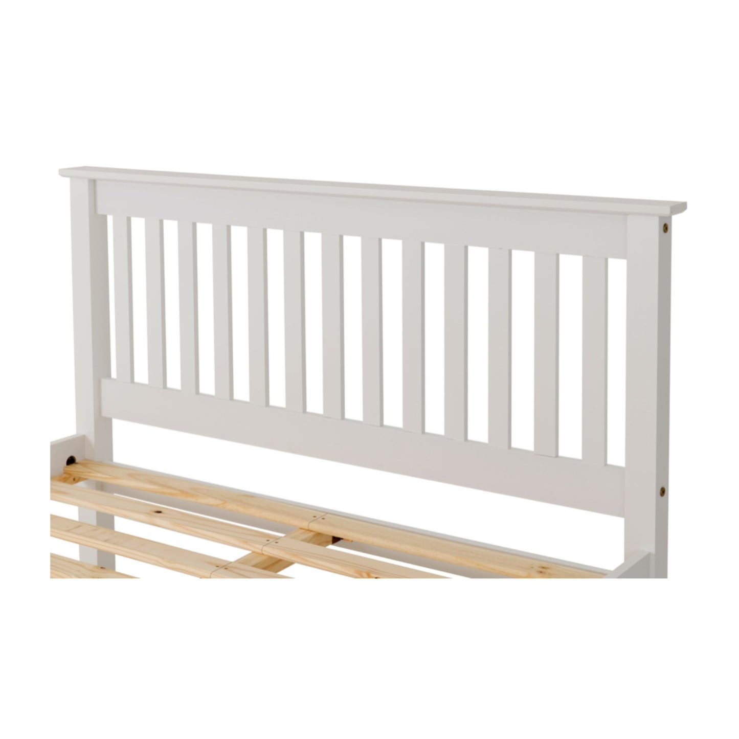 Monaco White Low Foot End Double Bed in White Lacquer